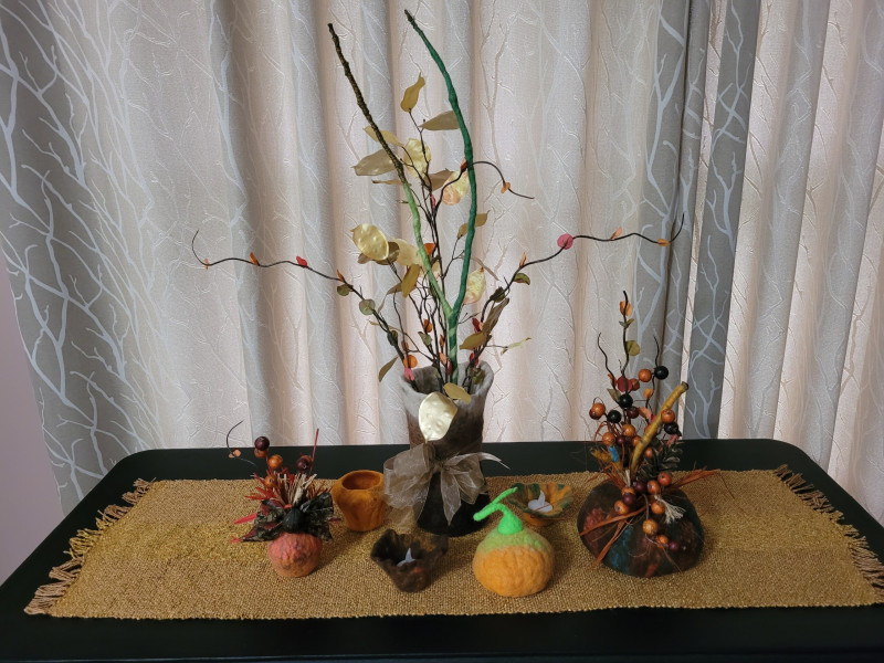 felted-vases-with-arrangements