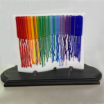 fused-glass-melted-stringer-wave-on-wood-stand