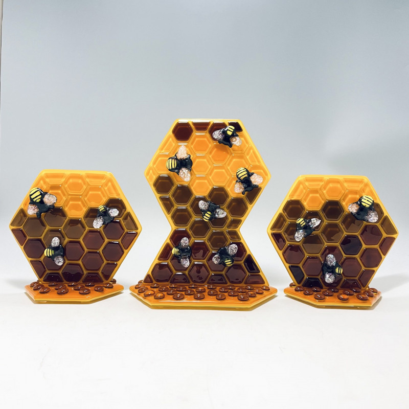 making-honey-triptych